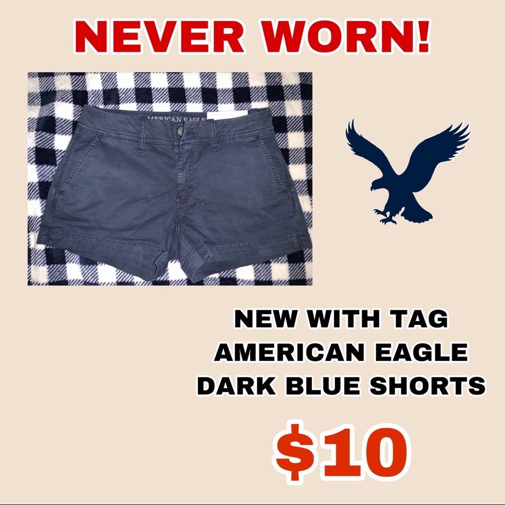 American eagle dark blue shorts